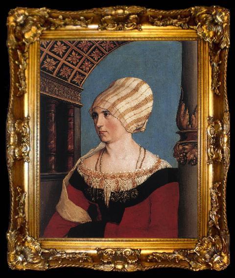 framed  HOLBEIN, Hans the Younger Portrait of the Artist